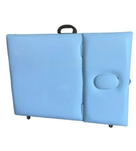 Maca de Madeira Portátil Com Orifício Estofado Azul Claro MT-02 - Best Pro